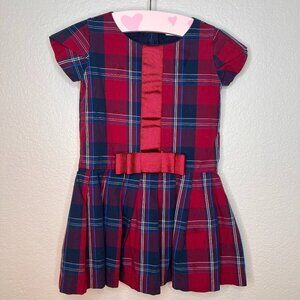 Plaid dress with Bow for girls size 2T